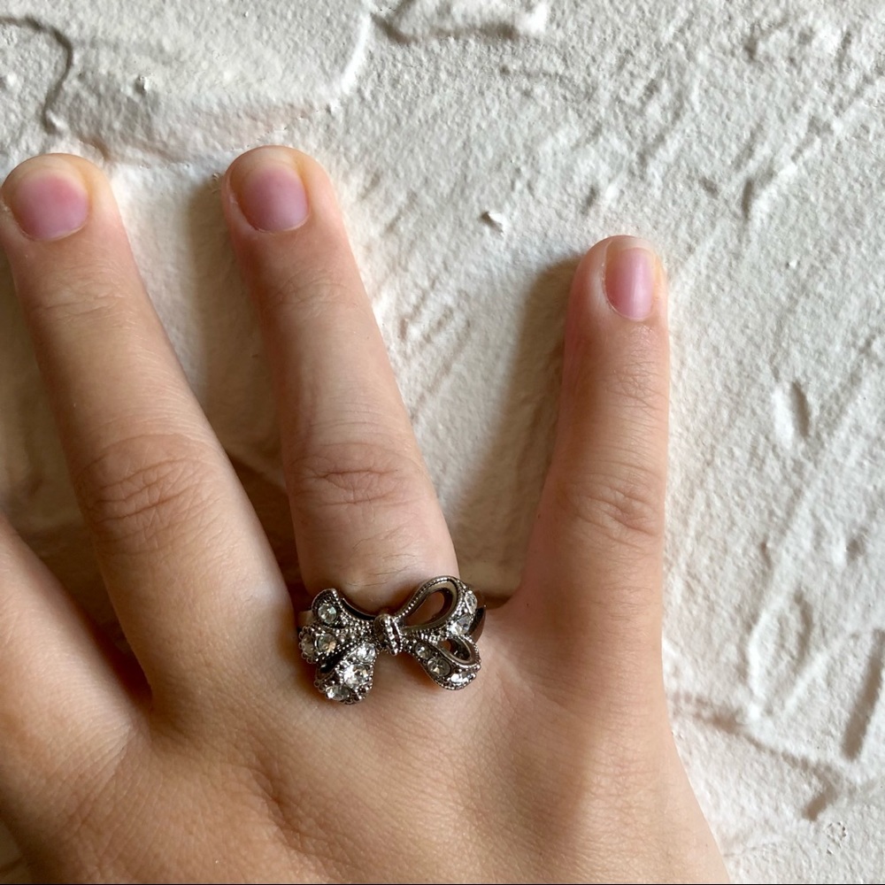 Nvc Silver Bow Ring - image 3